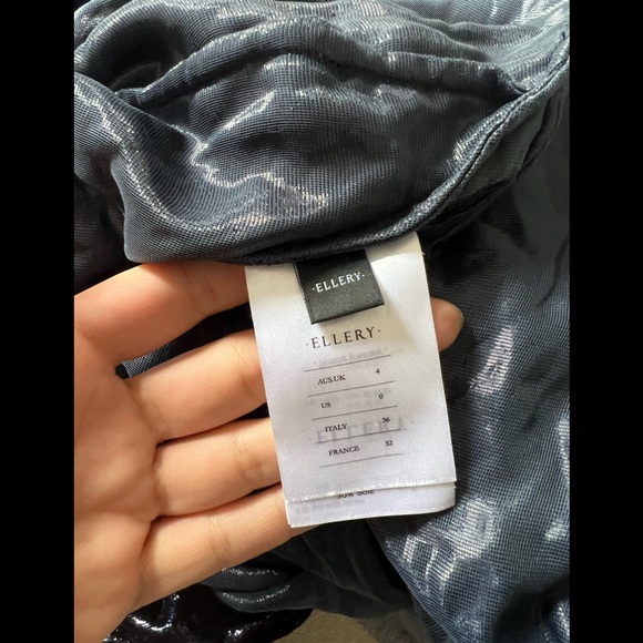 Nwot Ellery dark blue velour midi dress size 0 - Picture 8 of 8